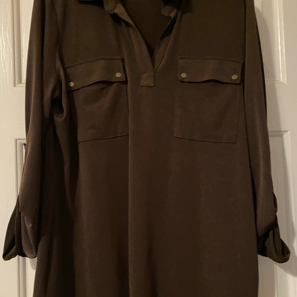 Jones New York Chocolate Blouse